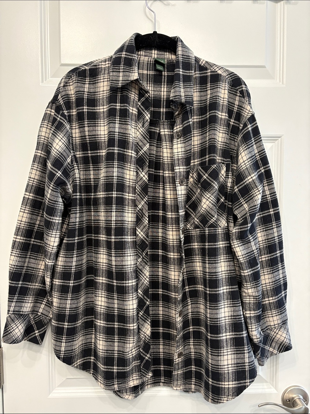wild fable Black and cream Plaid Button-Down Shirt
